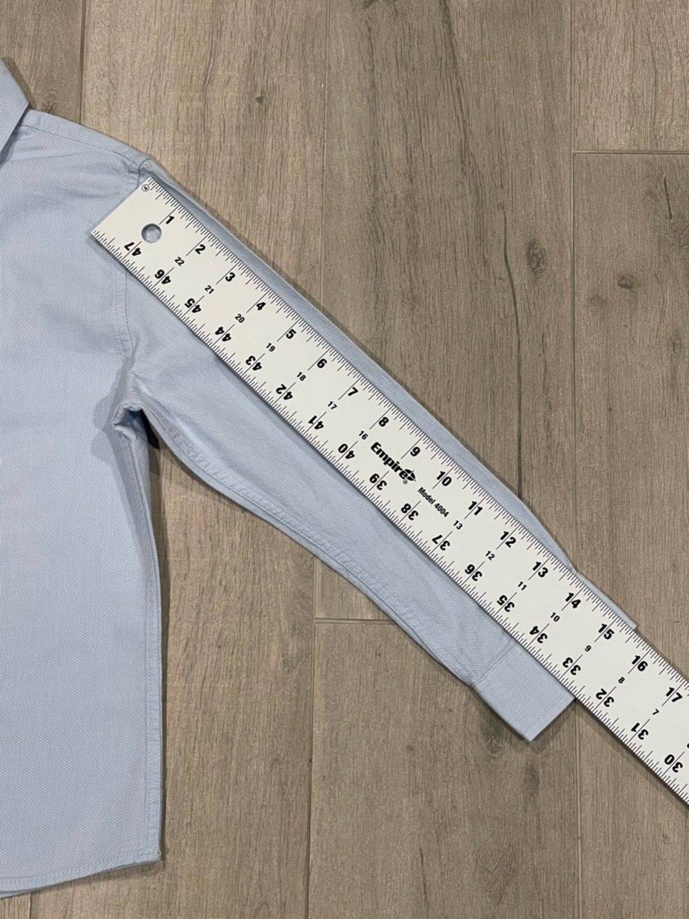 ZARA Boys Slim Fit Dress Shirt Size 7 (122 cm) Light Blue Button Down - Picture 7 of 9